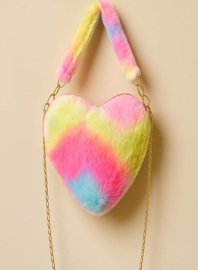 CULT FACTORY Pretty Baby Bag Love Shape Purse for Kids Girls Mini Hand Bag for Girls with Chain (Multicolor) - Image 3