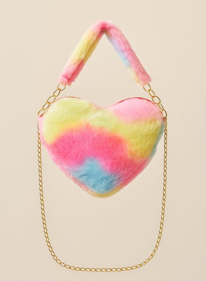 CULT FACTORY Pretty Baby Bag Love Shape Purse for Kids Girls Mini Hand Bag for Girls with Chain (Multicolor) - Image 4