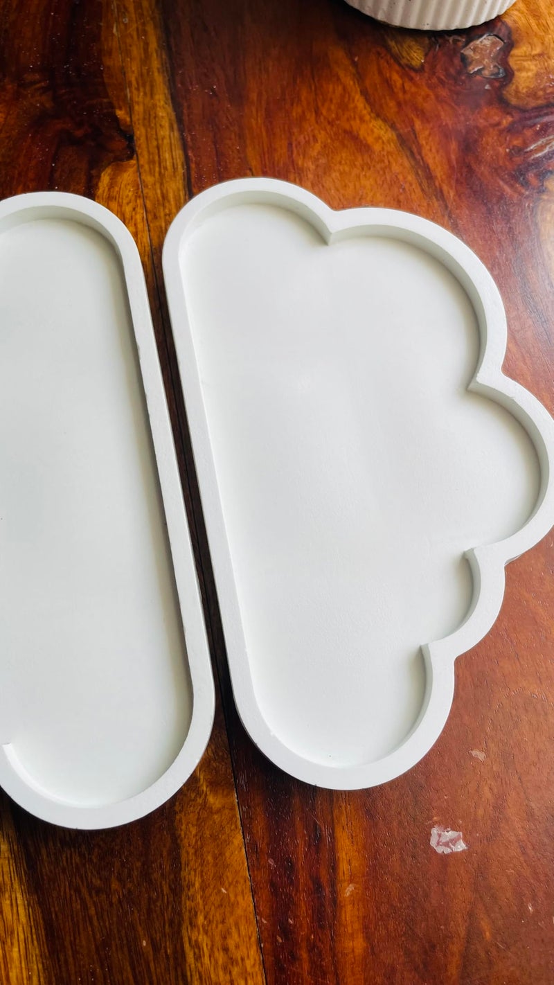 TREETRUNK® Mini Cloud Tray | Jewellery Tray | Aesthetic Tray | Minimalist Decor | Trinket Tray | Modern Home Decor | New Home Gift | Multipurpose (13.8×17.8cm) (Set of 2) - Image 5