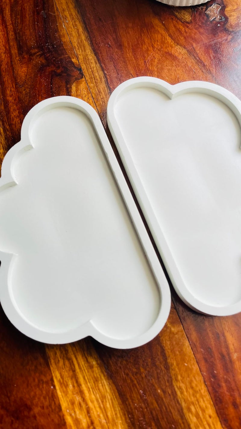 TREETRUNK® Mini Cloud Tray | Jewellery Tray | Aesthetic Tray | Minimalist Decor | Trinket Tray | Modern Home Decor | New Home Gift | Multipurpose (13.8×17.8cm) (Set of 2) - Image 2