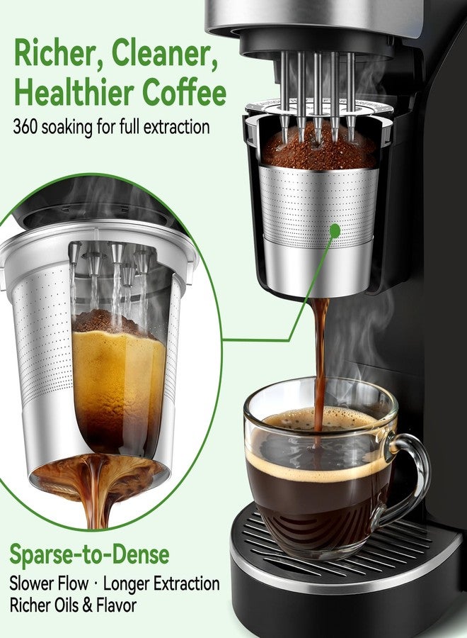 CAPMESSO Reusable K Cups: Stainless Steel 5-Hole Coffee Pods - Refillable Kcup Coffee Filters Compatible with K Supreme/K Slim/K-Duo Gen 2 with MultiStream Technology (4 K Cups with 5 Holes) - Image 4