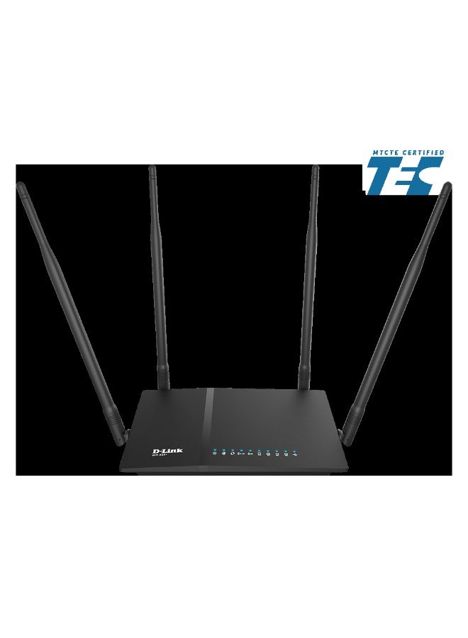 دي لينك Wireless AC 1200 Router Black - Image 1