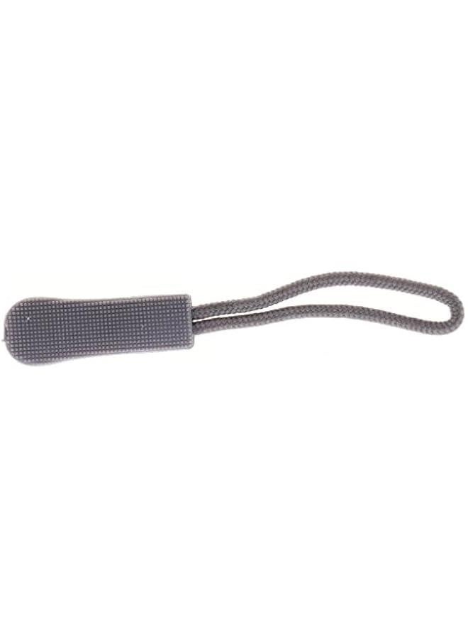 10pcs Zipper Pull Cord Zip Puller Zip Fastener Zip Slider Replacement Jacket Bag, Grey - Image 2