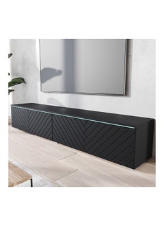 AtoZ Furniture Alone TV Cabinet Black 140cm and 180cm Width in Black Color 