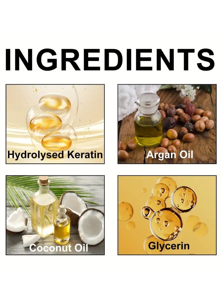 EELHOE 100g 8-Second Keratin Professional Hair Care Cream: Moisturizing & Smoothing Mask with Coconut Oil and Glycerin - Image 3