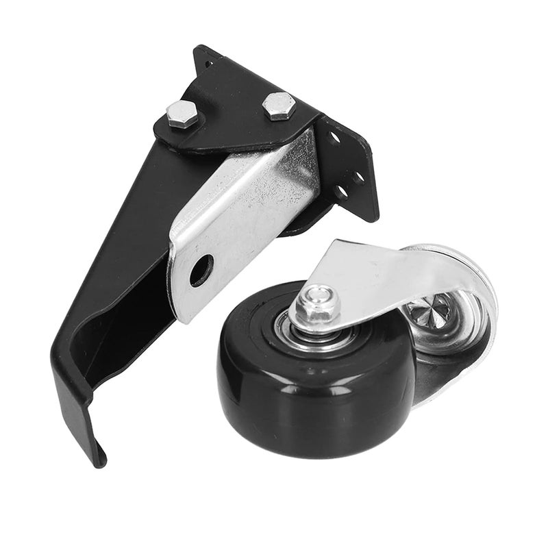2.6 Inch Polypropylene Fixed Caster Wheels 360 Degree Swivel with Mounting Bracket - Image 4