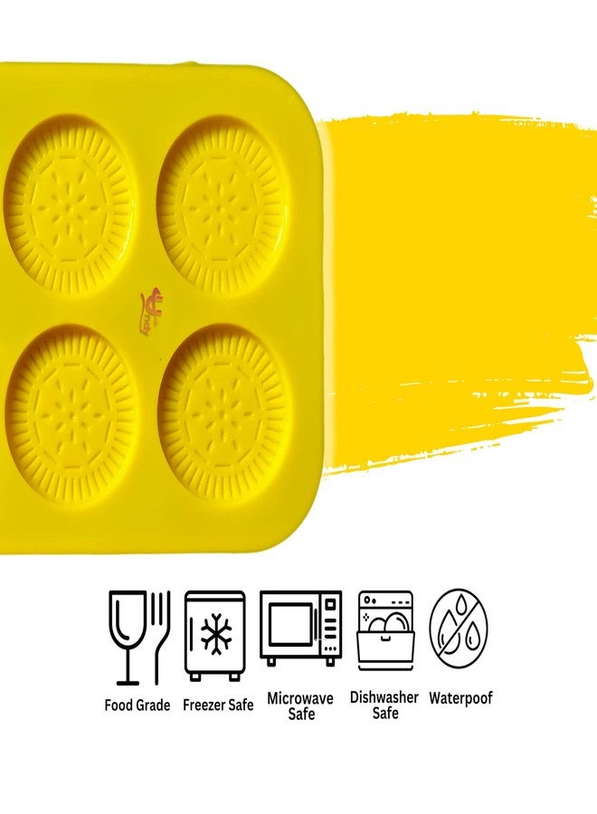 Undy Silicone Cookie Mould Garnishing Mould Chocolate Mould for Chocolate Making Mould Silicon Moulds for Chocolate Cookies Cake Decoration Soap Resin Arts, Shape (Round Cookies, 2 Piece) - Image 4