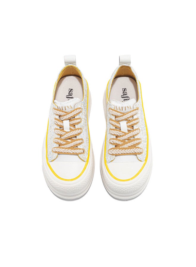 SAFIYA Saturday Canvas Shoes Women 2025 New Chinese Floral Print Versatile Platform Sneakers With Thick Sole For Height Increase And Casual Wear - Image 4