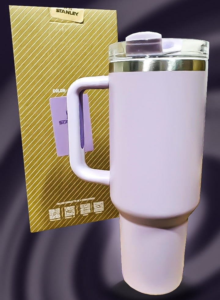 Stanley 40oz Tumbler Stainless Steel Travel Mug with Reusable Straw BPA Free Eco Friendly and Dishwasher Safe Leakproof FlowState Lid Double Wall Insulation Keeps Drinks Hot for 16 Hours and Cold for 24 Hours Slim Base Fits Most Car Cup Holders Rugged Ergonomic Handle Designed for Travel Work and Outdoor Adventures