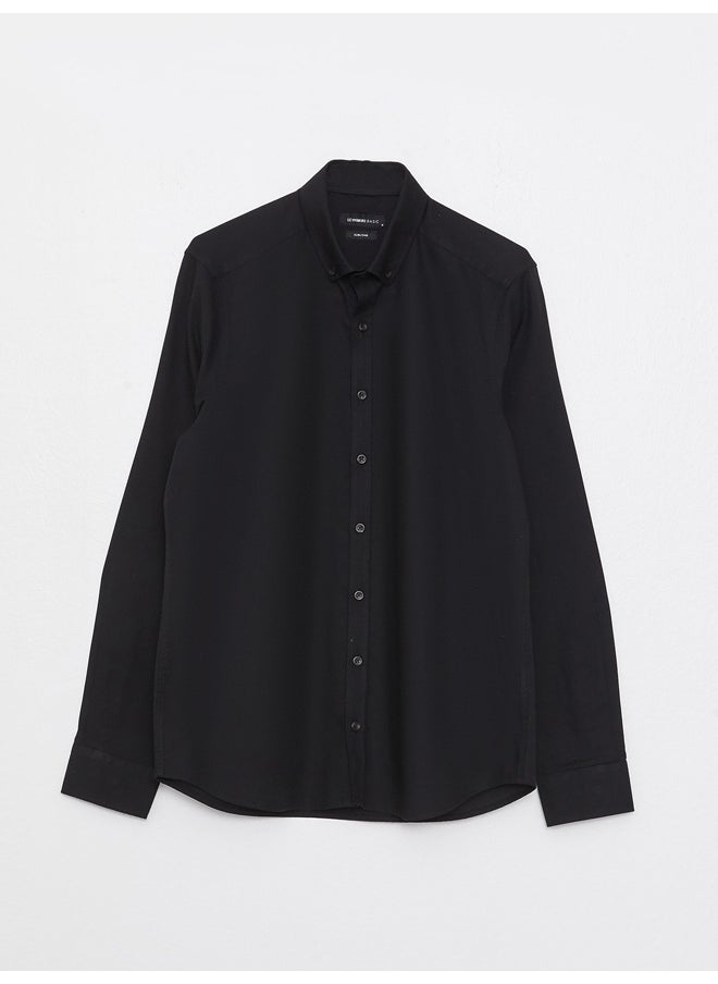 LC WAIKIKI - Slim Fit Long Sleeve Oxford Men's Shirt - Image 1
