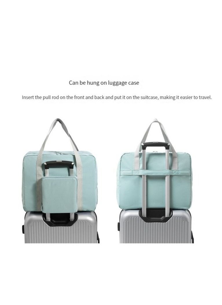 M MIAOYAN - M MIAOYAN Folding travel bag cloth art clothing packing luggage bag business trip expandable storage bag navy blue - Image 1