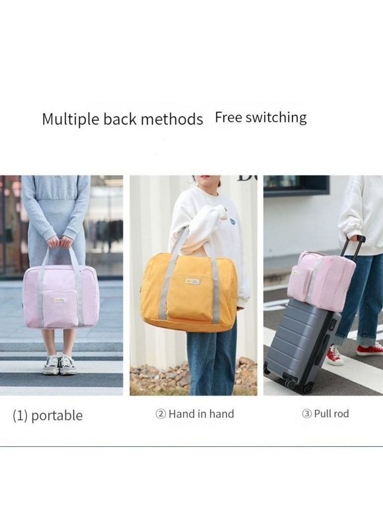 M MIAOYAN - M MIAOYAN Folding travel bag cloth art clothing packing luggage bag business trip expandable storage bag navy blue - Image 1