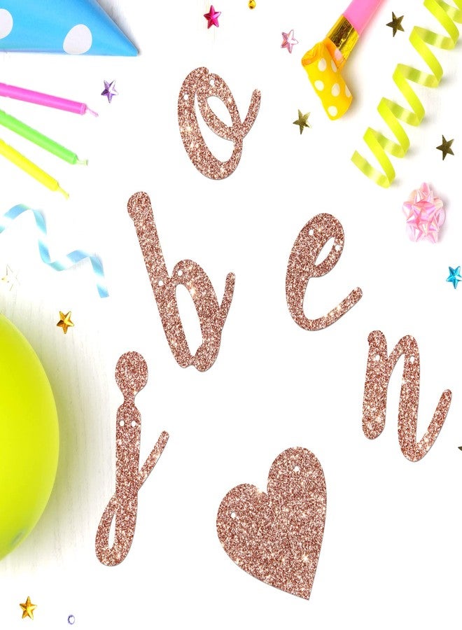 Helewilk Rose Gold Glitter Bonjour Bebe Banner - French Theme Baby Shower/1st Birthday Party Decoration, Welcome Sign Bunting Banner - Image 3