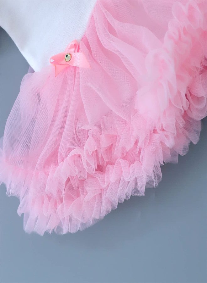 ZIYIUI Reborn Baby Dolls Clothes 22 inch Outfit Accessories 2pcs Set for 20-22 Inch Reborn Doll Newborn Girl White and Pink Skirt - Image 4