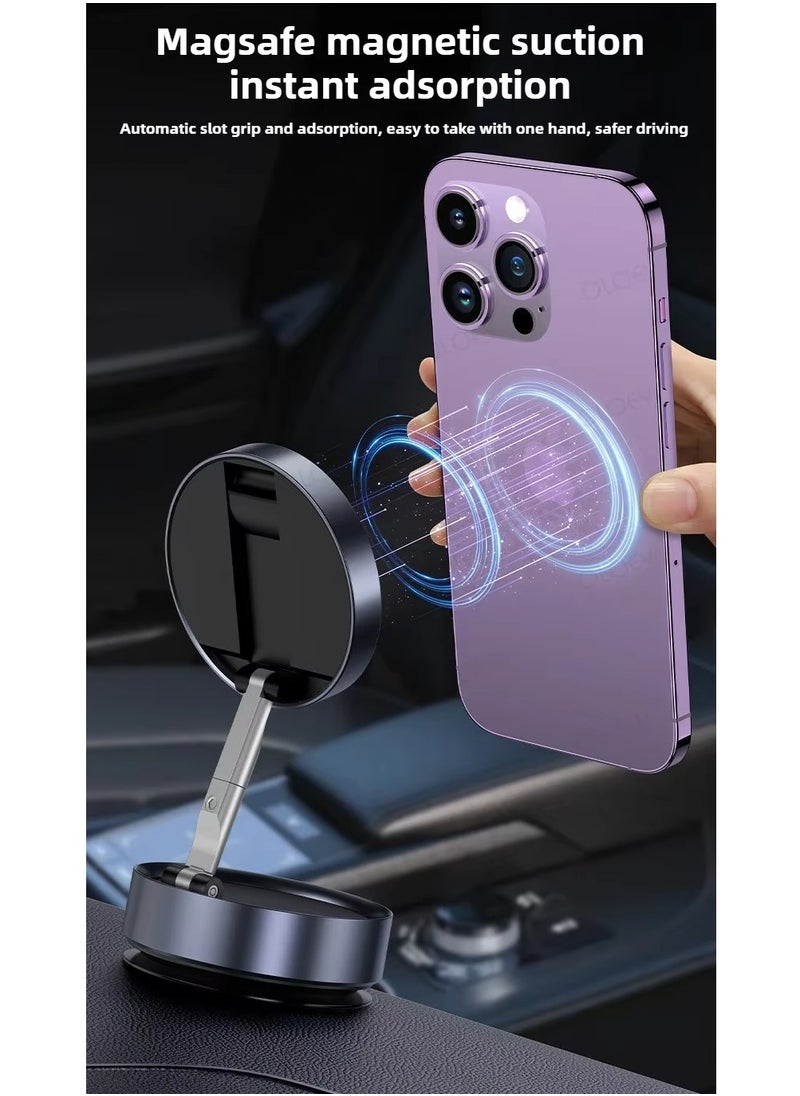 Zoom Plus New F1 For Magsafe Magnetic Vacuum Car Phone Holder Suction Cup Folding Universal Navigation Bracket Stand  - Image 1