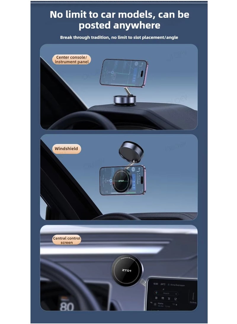 Zoom Plus New F1 For Magsafe Magnetic Vacuum Car Phone Holder Suction Cup Folding Universal Navigation Bracket Stand  - Image 2