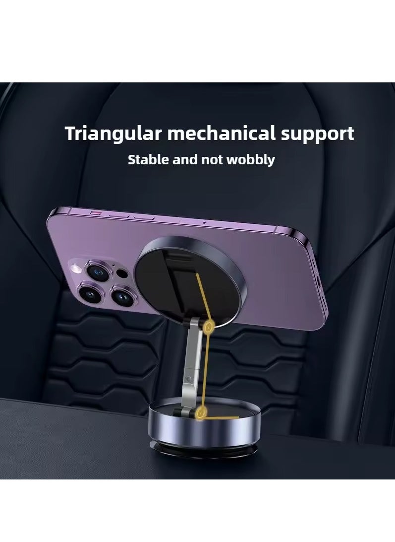 Zoom Plus New F1 For Magsafe Magnetic Vacuum Car Phone Holder Suction Cup Folding Universal Navigation Bracket Stand  - Image 4