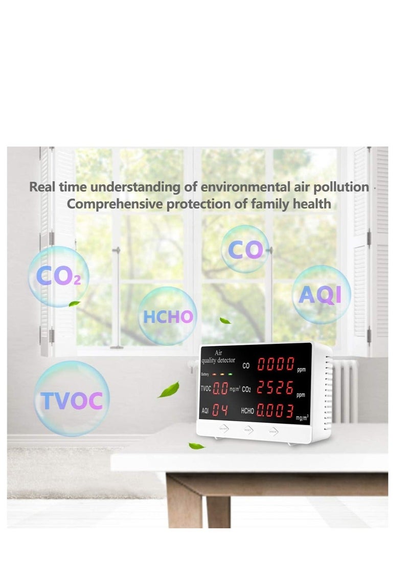 Air Quality Monitor, Multifunctional Gas Detector, Professional Tester for CO2 Formaldehyde(HCHO) TVOC/AQI, Real Time Data&Mean Value Recording, Home School Office Car - pzsku/Z3F474036DB06102FDD2AZ/45/_/1709790225/26fbcc03-cef3-4a70-9c4d-b463cb5100ca