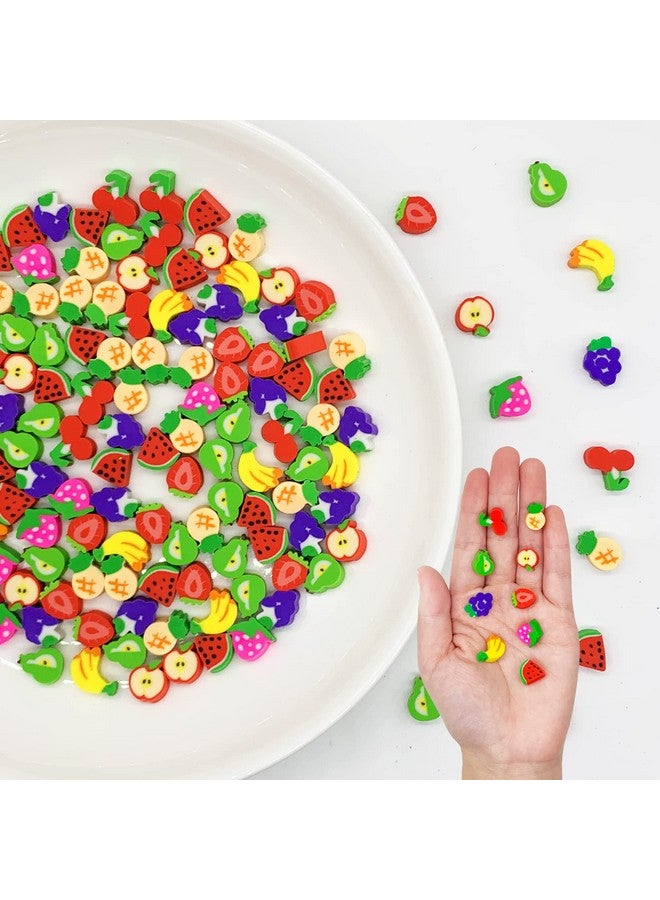 ZAKVOOR 300 Pieces Fruit Mini Erasers For Kids Assortment Novelty Pencil Erasers Bulk For Students Party Favor Home School Work Classroom Rewards Prizes Gift - Image 4