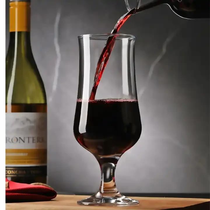 ConvertKitchen Glass Hurricane Pina Colada Cocktail Mocktail Glasses Set of 6 350 ml - Image 3