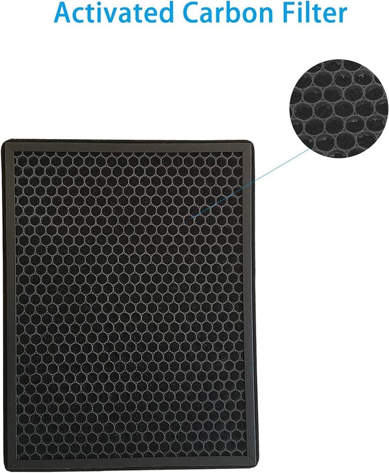 H14® True HEPA + Activated Carbon Filter Set Compatible with Philips AC2882, AC2887, AC2889 & AC3821 Air Purifiers – Replacement Filter FY2422 & FY2420 – Dual Filtration (Black & White) - Image 5