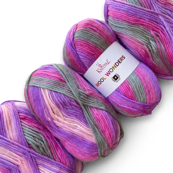 WOOL WONDERS YARN FOR CROCHETING 4 SKEINS 640YDS400G FREE PATTERNS WOOL YARN FOR KNITTING ARANHEAVY 4 MEDIUM WORSTED WEIGHT MAUVE PINK