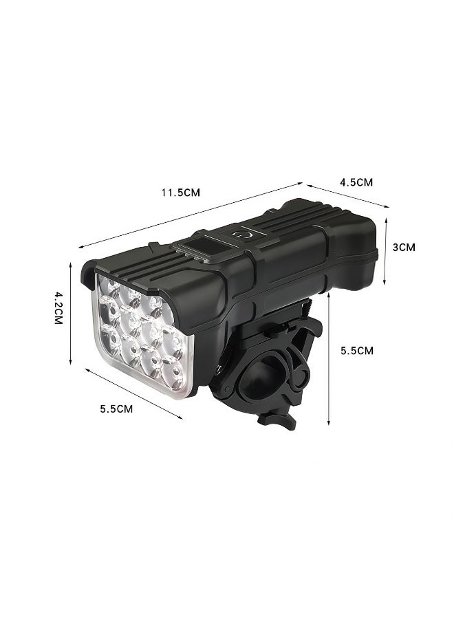 BS Bike Lights for Night Riding with Tail Light Set | 120dB Horn USB Rechargeable Bicycle Headlight  | LCD Display | 5 Modes Waterproof for Road/Mountain Cycling - Image 2
