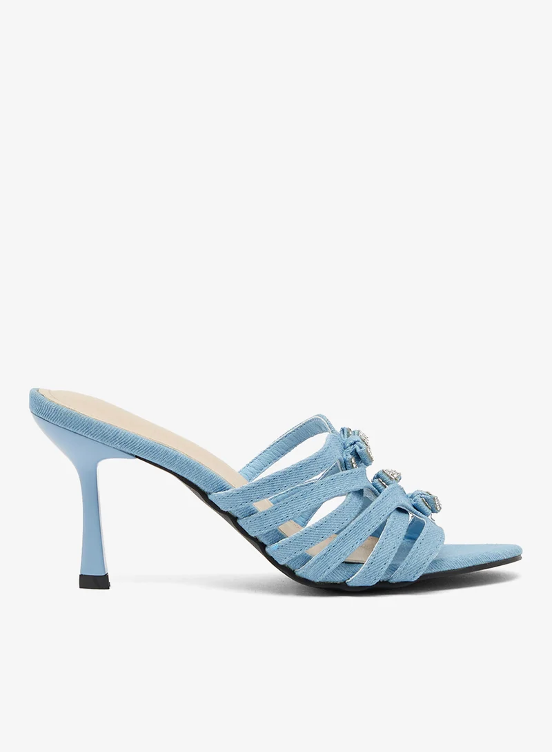 Ginger Buckle Wrap Mid Heel Sandals