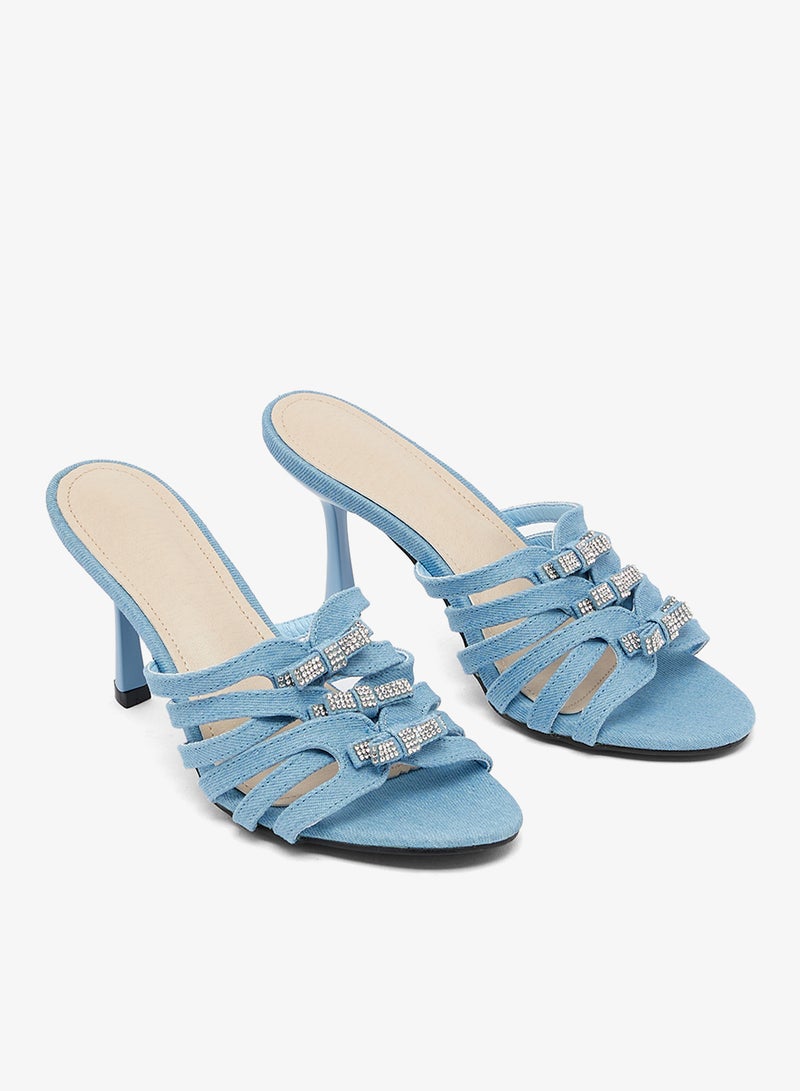 Ginger Buckle Wrap Mid Heel Sandals - Image 4