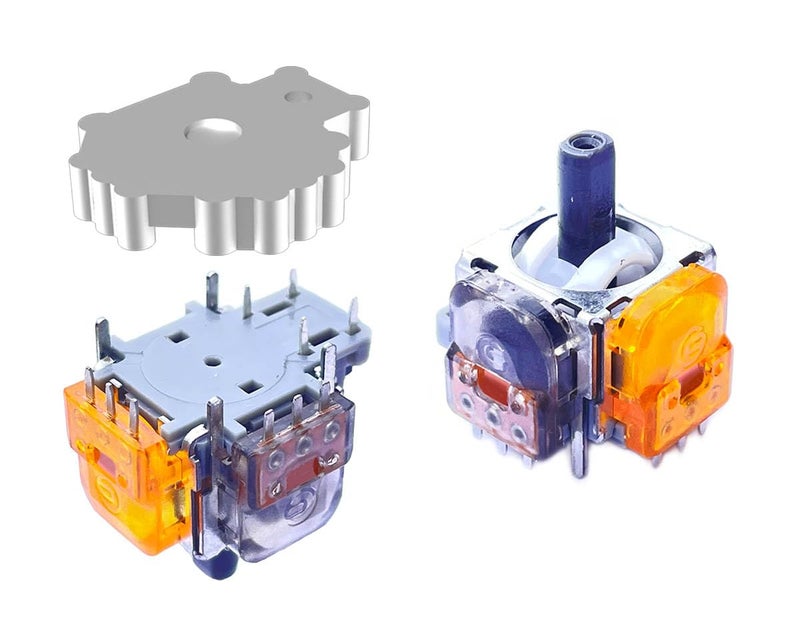 ElecGear 2x TMR Joystick and Desoldering Heating Plate Replacement for PS4 Controller, TMR Hall Control Stick and Soldering Wick Repair Tools – (TMR-DS4) - Image 1