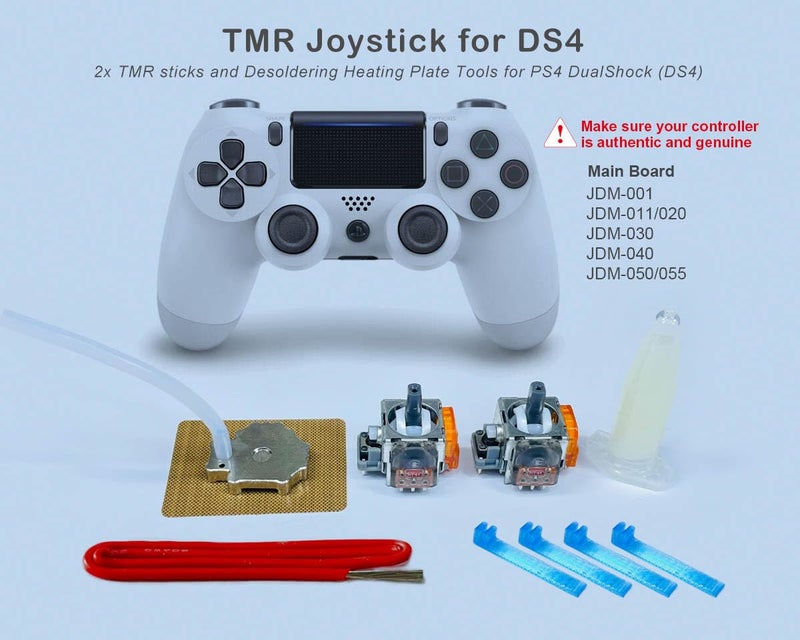 ElecGear 2x TMR Joystick and Desoldering Heating Plate Replacement for PS4 Controller, TMR Hall Control Stick and Soldering Wick Repair Tools – (TMR-DS4) - Image 2