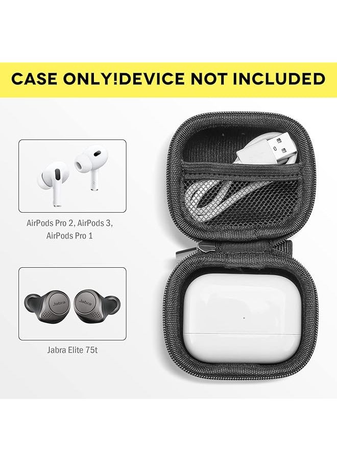 Procases - Airpods 3 2021 Airpods Pro 1St 2Nd Jabra Elite 75T Beats Studio Buds Case Hard Shockproof Eva Travel Carrying Earbuds Storage Bag For Airpods 3 Pro Jabra Elite 75T Earphones Black - Image 1