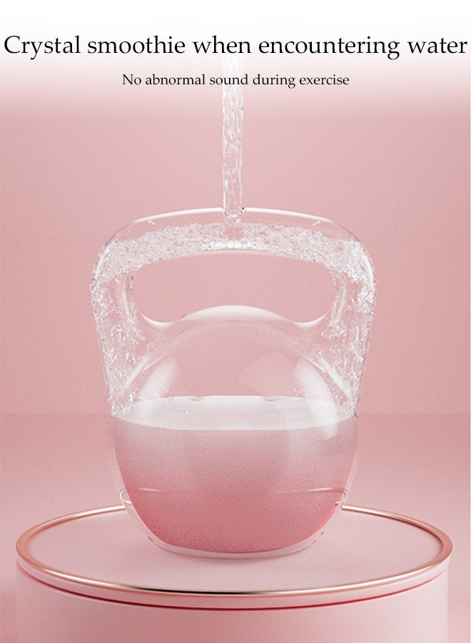 DUNISO كرة كيتل بيل ناعمة، كرة كيتل بيل لتدريب القوة مع مقبض مضاد للانزلاق، معدات تمارين قابلة للتعديل مملوءة بالماء، للتمارين المنزلية، 6 كجم، وردي - Image 3