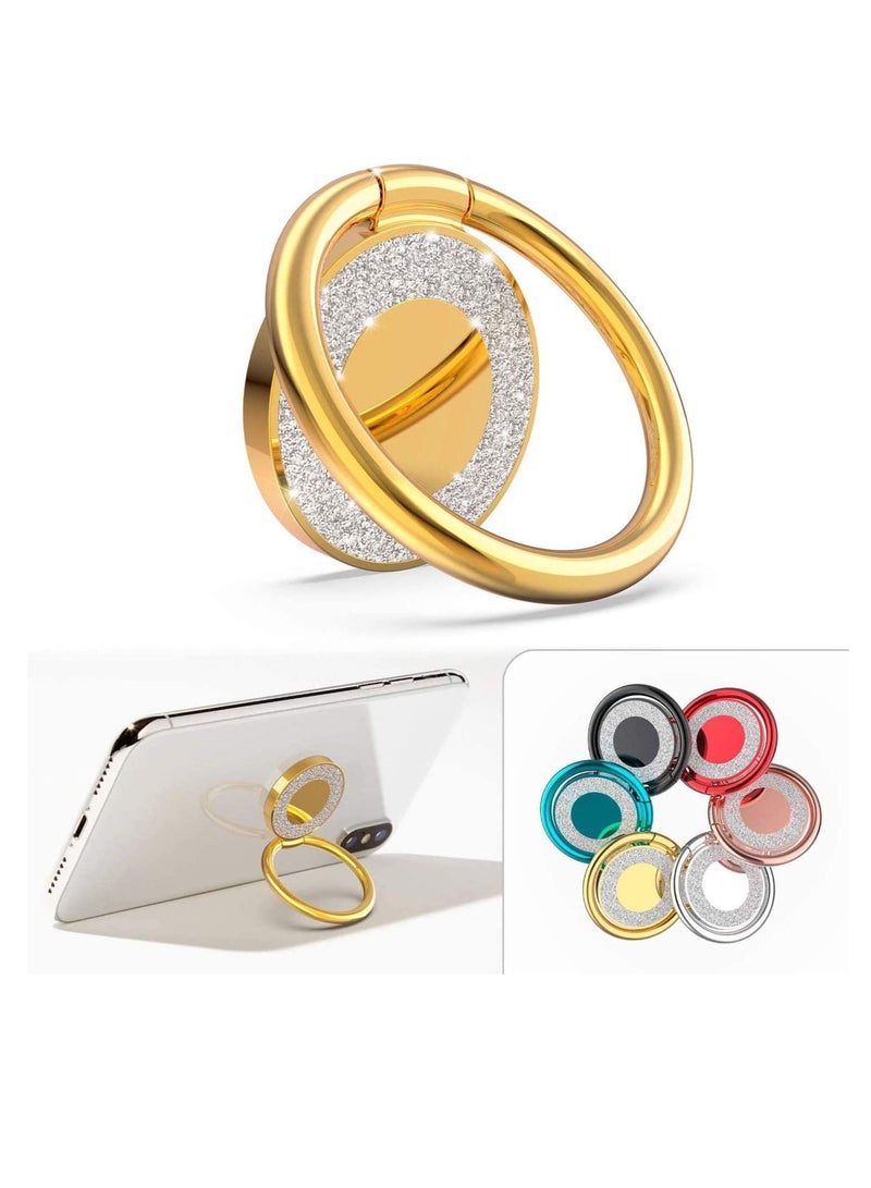 SYOSI Finger Ring Grip Holder and Stand for Mobile Phones and Tablets (with Car-Mounted Hook), Tablet PC case Phone Ring (Gold) - Image 2