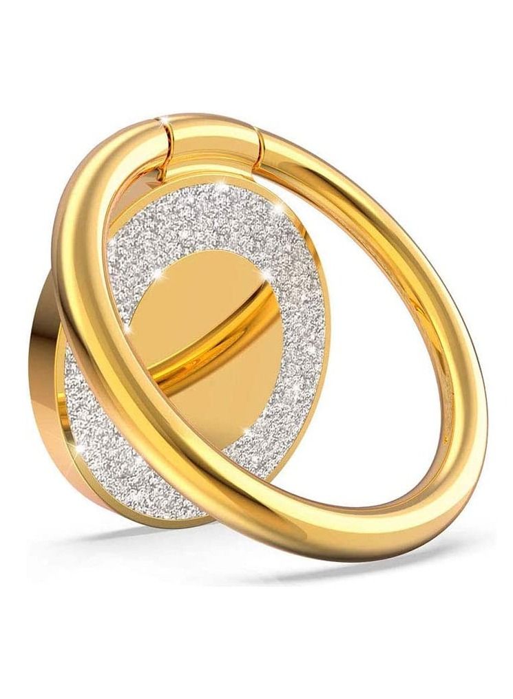 SYOSI Finger Ring Grip Holder and Stand for Mobile Phones and Tablets (with Car-Mounted Hook), Tablet PC case Phone Ring (Gold) - Image 1