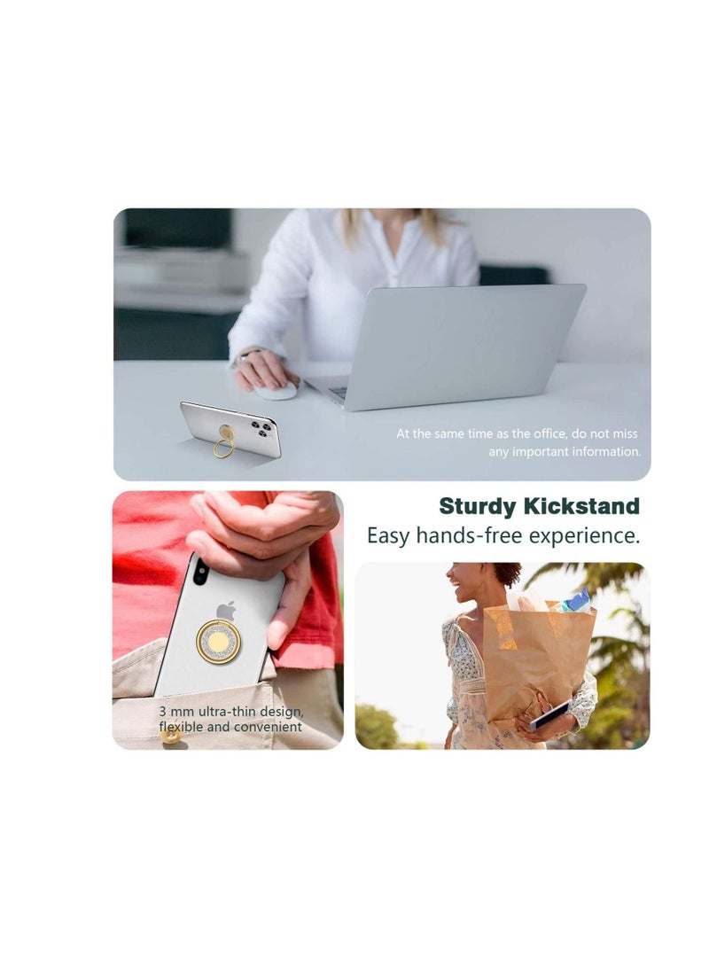 SYOSI Finger Ring Grip Holder and Stand for Mobile Phones and Tablets (with Car-Mounted Hook), Tablet PC case Phone Ring (Gold) - Image 3