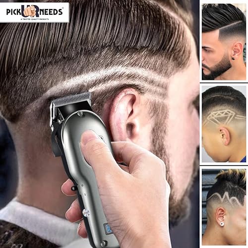 Pick Ur Needs Rechargeable Electric Hair Remover/Clippers/Trimmer For Men Professional Beard Moustache Shaver Cordless With Smart Digital Display - Image 5