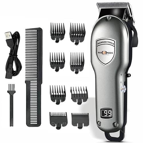 Pick Ur Needs Rechargeable Electric Hair Remover/Clippers/Trimmer For Men Professional Beard Moustache Shaver Cordless With Smart Digital Display - Image 1