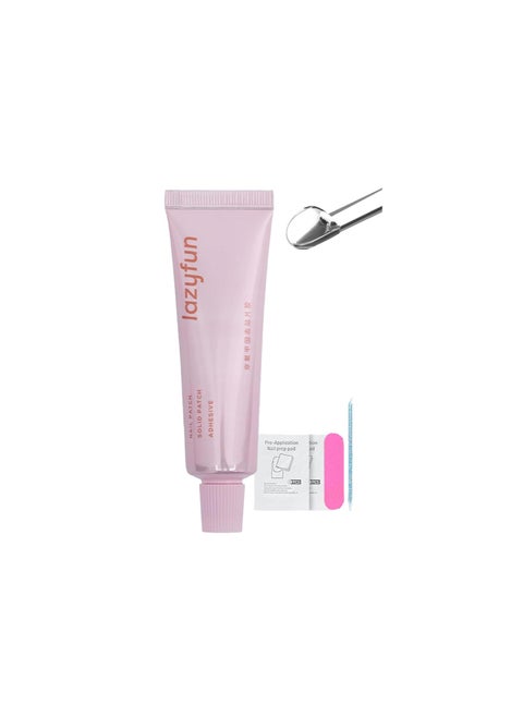 Lazyfun Nail Glue, Lazy Fun Nail Glue, Lazy Fun Solid Glue, Lazyfun Value Set Solid Nail Glue Nail Patch Strong Adhesive, Super Strong Nail Glue, Quick Drying, Long-Lasting (Glue kit*1)
