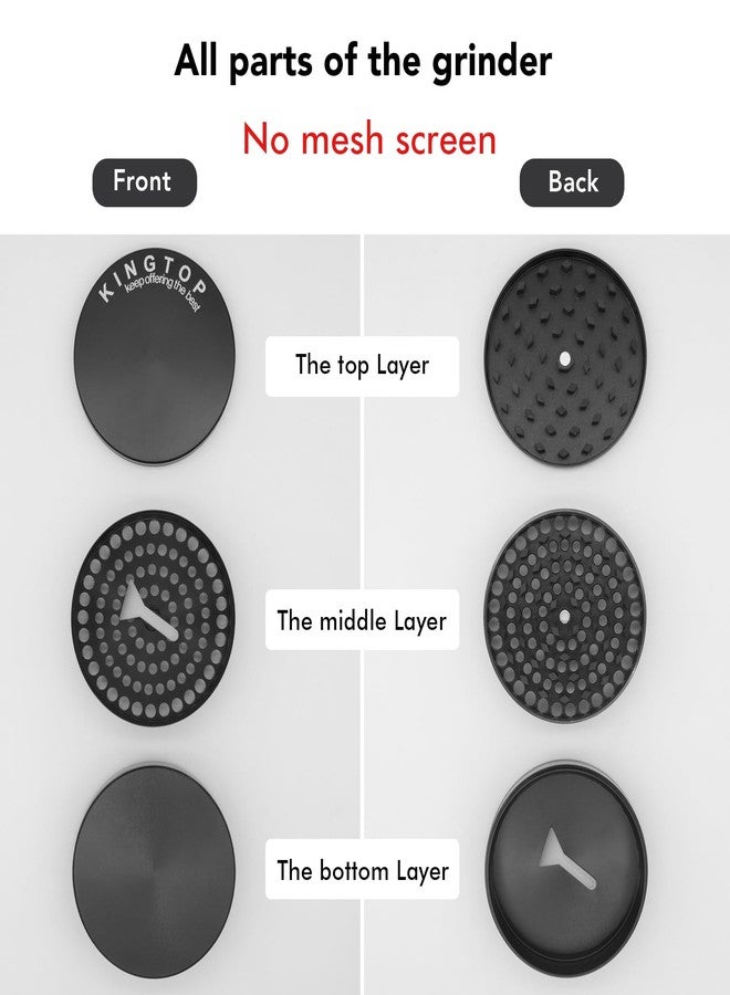 KINGTOP Grinder, Large 3" Spice Grinder (Midnight Black) - Image 5