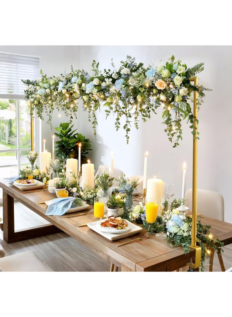 Over The Table Rod Stand with Universal Clamps, Heavy Duty Metal Table Arch for Wedding, Eid, Ramadan & Birthday Party Decor, Fits Thick Tables Up to 7cm - Image 1