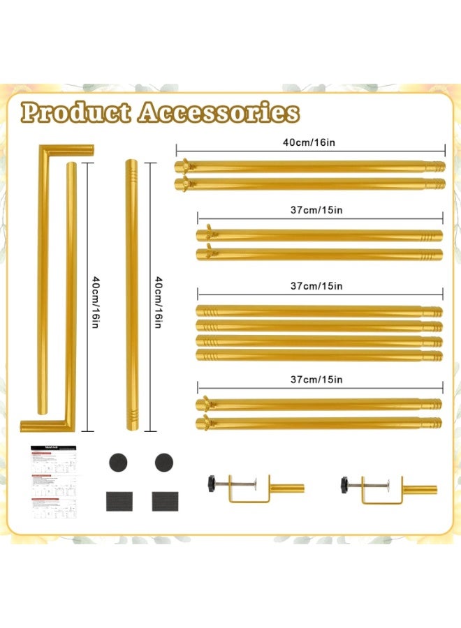 Over The Table Rod Stand with Universal Clamps, Heavy Duty Metal Table Arch for Wedding, Eid, Ramadan & Birthday Party Decor, Fits Thick Tables Up to 7cm - Image 2