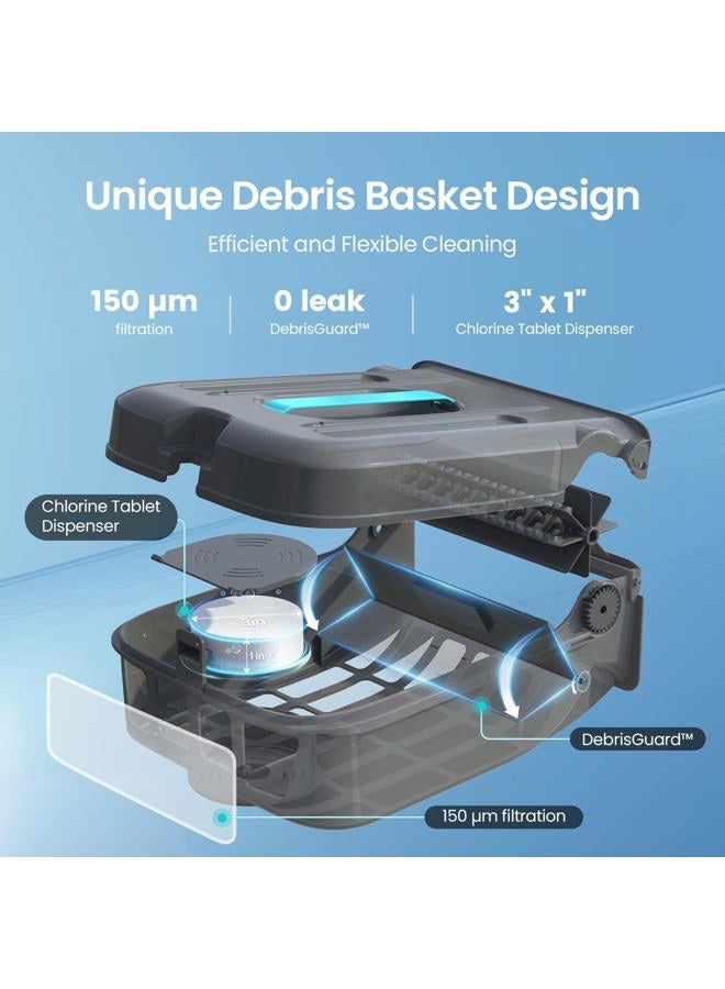 Aiper Surfer S2 Robotic Solar Pool Skimmer with APP Support, 24/7 Cleaning, Dual Charging Modes, Smart Obstacle Avoidance, Ideal for All Swimming Pool Types - Image 4
