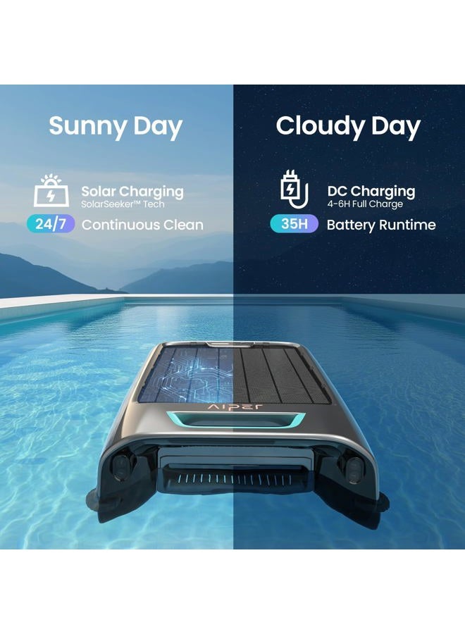 Aiper Surfer S2 Robotic Solar Pool Skimmer with APP Support, 24/7 Cleaning, Dual Charging Modes, Smart Obstacle Avoidance, Ideal for All Swimming Pool Types - Image 2