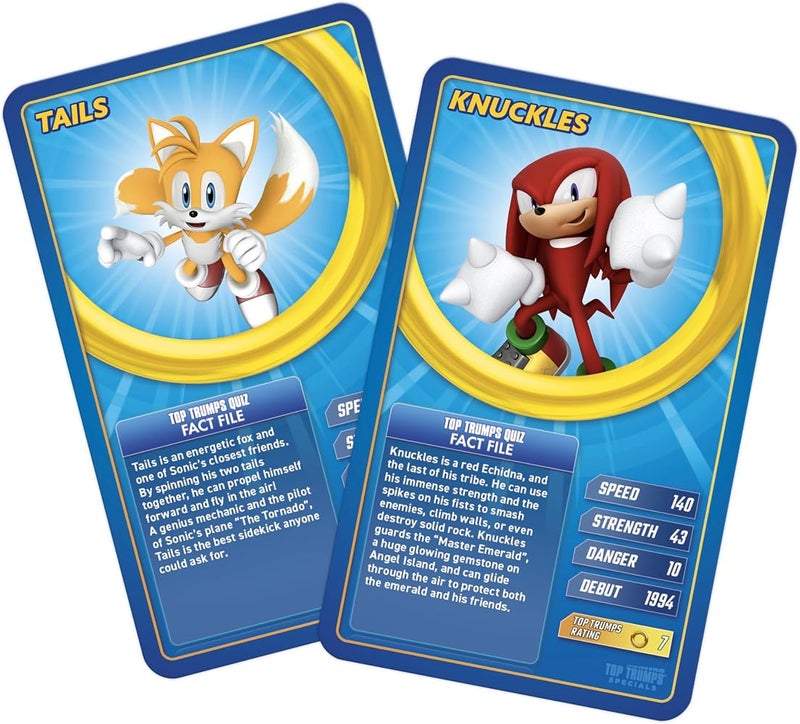 توب ترامبس لعبة Top Trumps مع سونيك القنفذ، لعبة بطاقات تنافسية مليئة بالحقائق عن أصدقاء وأعداء سونيك على مدار ثلاثين عامًا من تاريخ القنافذ - Image 3
