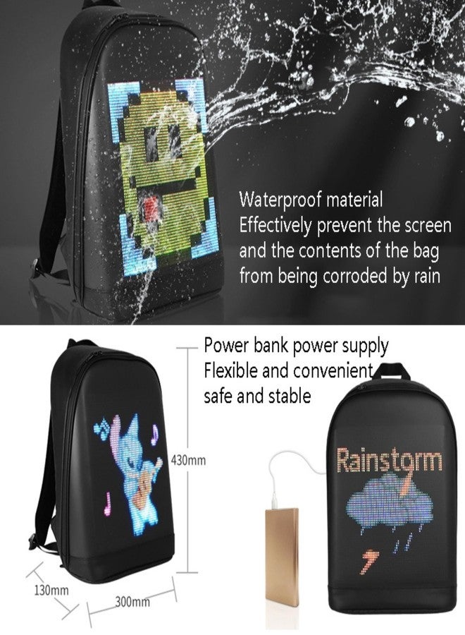 THE CLASSY CONCEPT LED Laptop Backpack - Stylish Illuminated Travel Bag for Men & Women, Tech & Everyday Use (BLACK) - Image 4