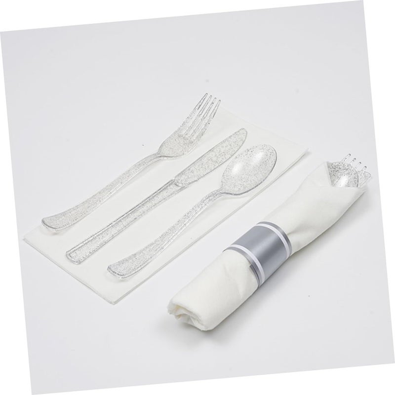Disposable Cutlery And Tableware Set 100 Pieces Includes Forks Spoons Napkins And Silverware For Parties Events Festivals And Everyday Use - Image 5