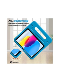 Procases ProCase Kids Case for iPad 10th Generation 10.9 Inch 2022, Shockproof Stand Cover with Convertible Handle Light Weight Kids Friendly Case for Boys Girls Toddlers –Blue  - Image 4