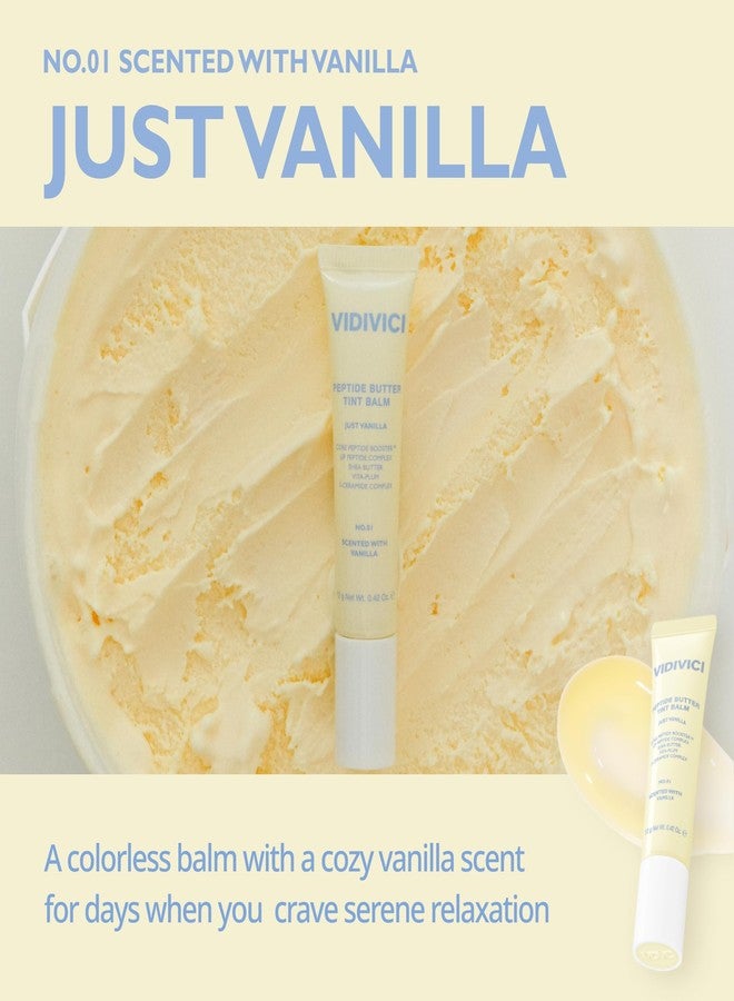 VIDIVICI Peptide Butter Tint Balm | 10 Color Variants, Korean Moisturizing Lip Tint with Melting Peptide Complex & Sheer Tinted Glow - 01 JUST VANILLA (12g, 0.42oz) - Image 3