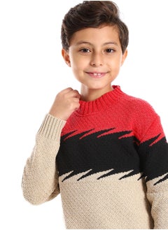 Caesar Wool Boys Pullover With Multi Design  - Image 3